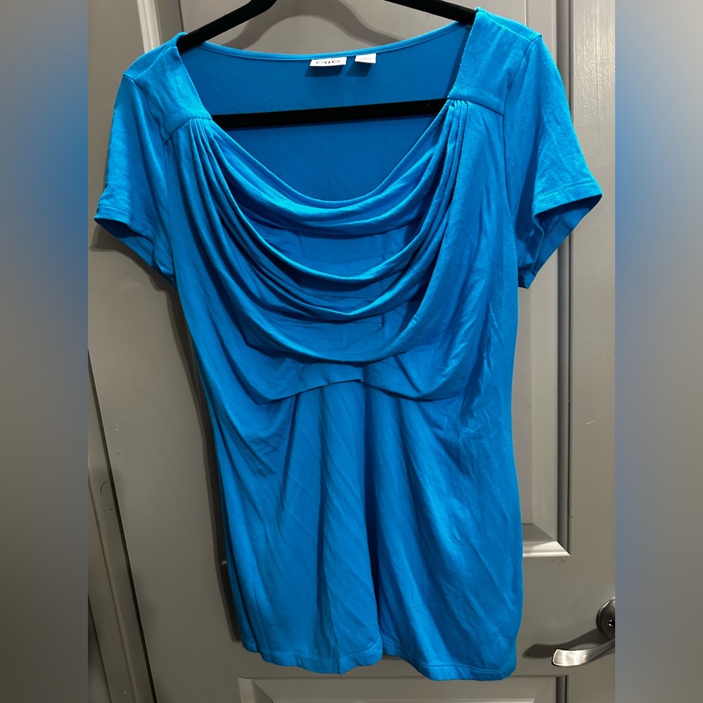Cato Size M Turquoise Knit Pullover EUC